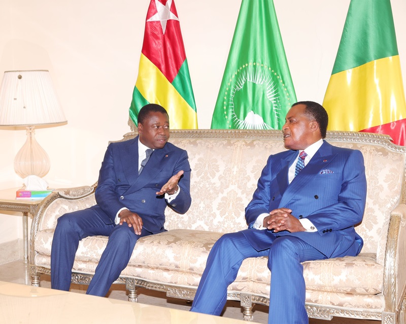 Diplomatie : Consultations entre Faure Essozimna Gnassingbé et Denis Sassou N’Guesso à Oyo